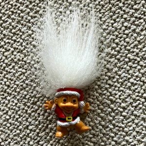 Vintage Russ Troll doll Santa pin